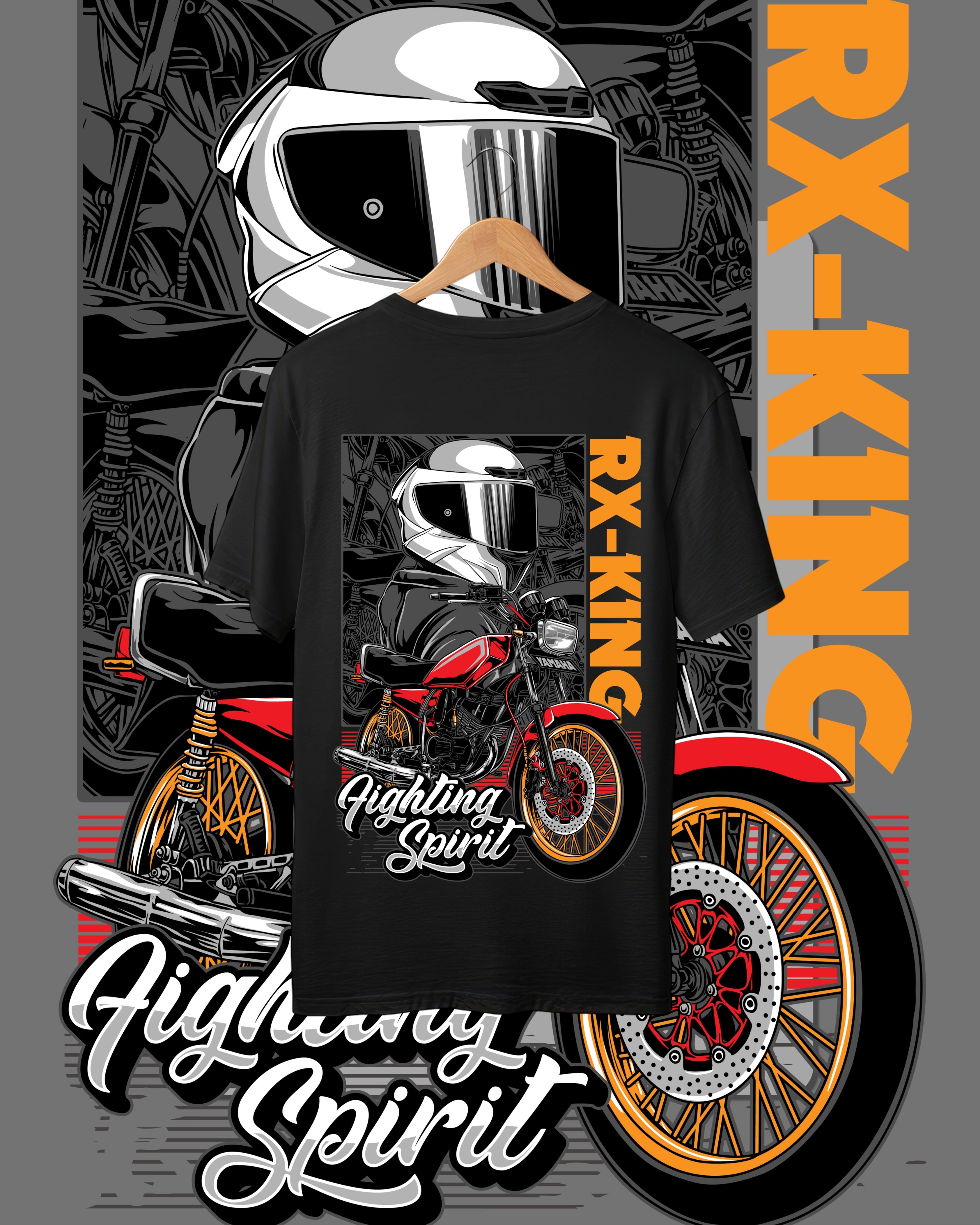 RX KING - BLACK OVER SIZE TEES