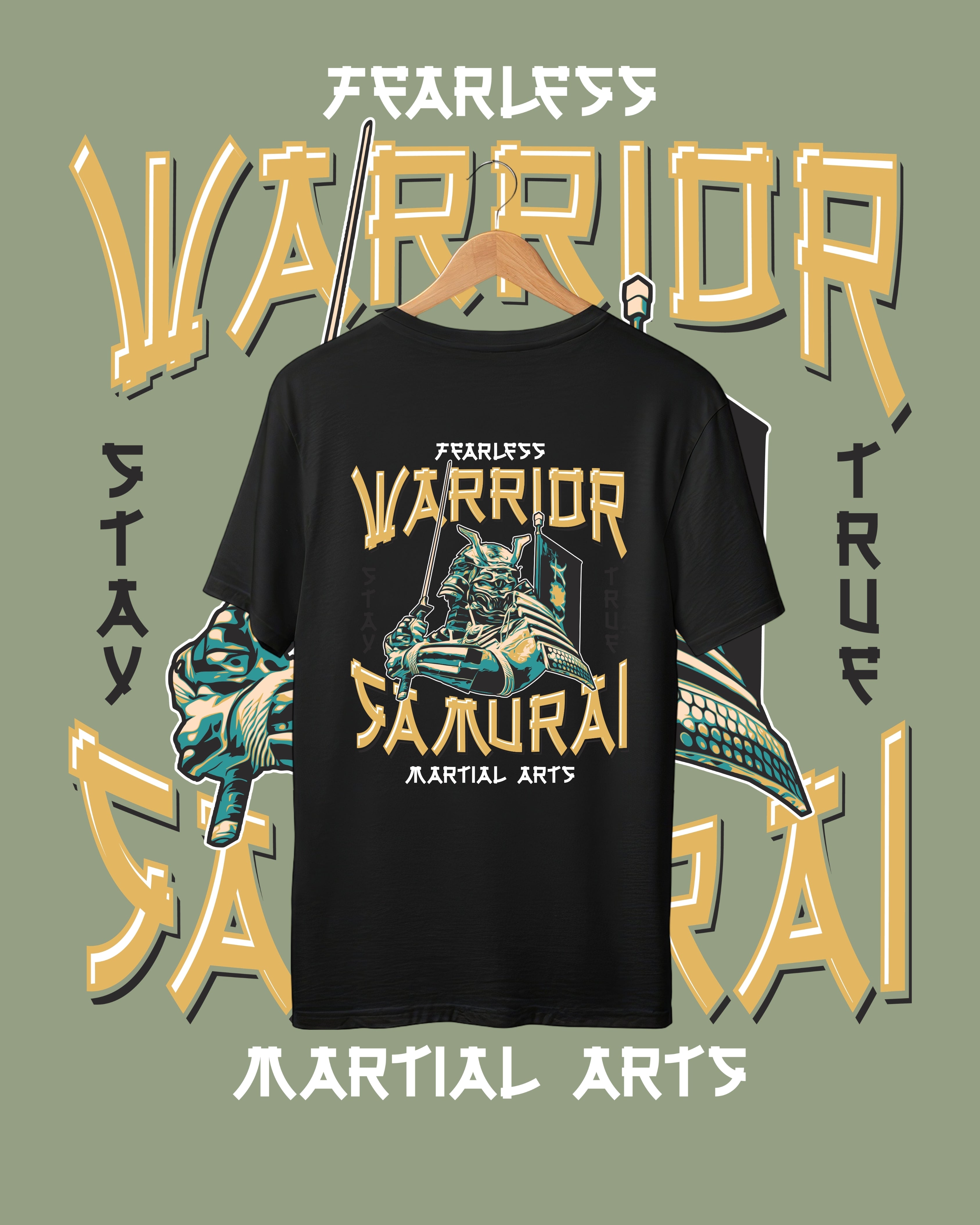 SAMURAI-BLACK OVERSIZE TSHIRT