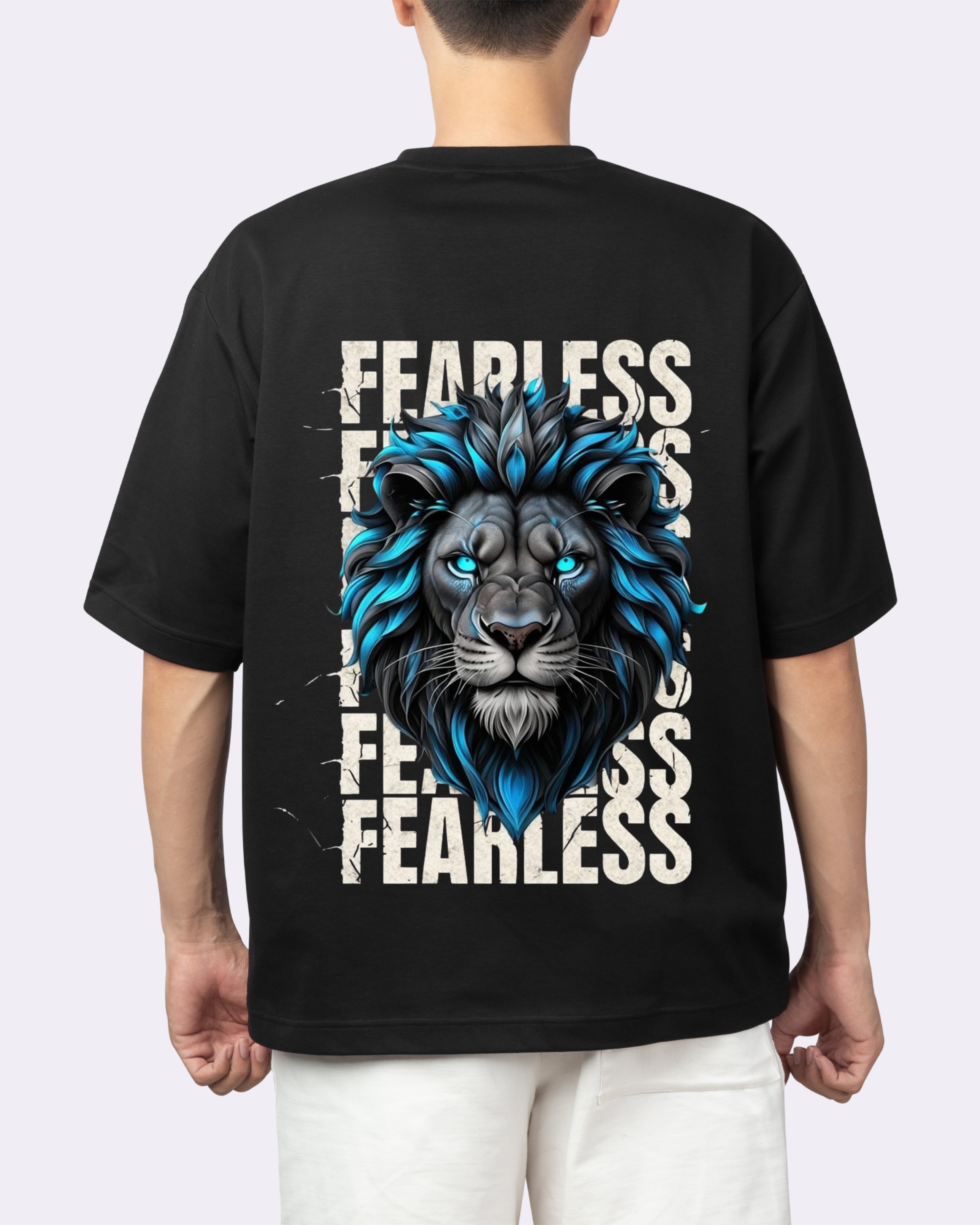 FEARLESS - BLACK OVERSIZE TEES