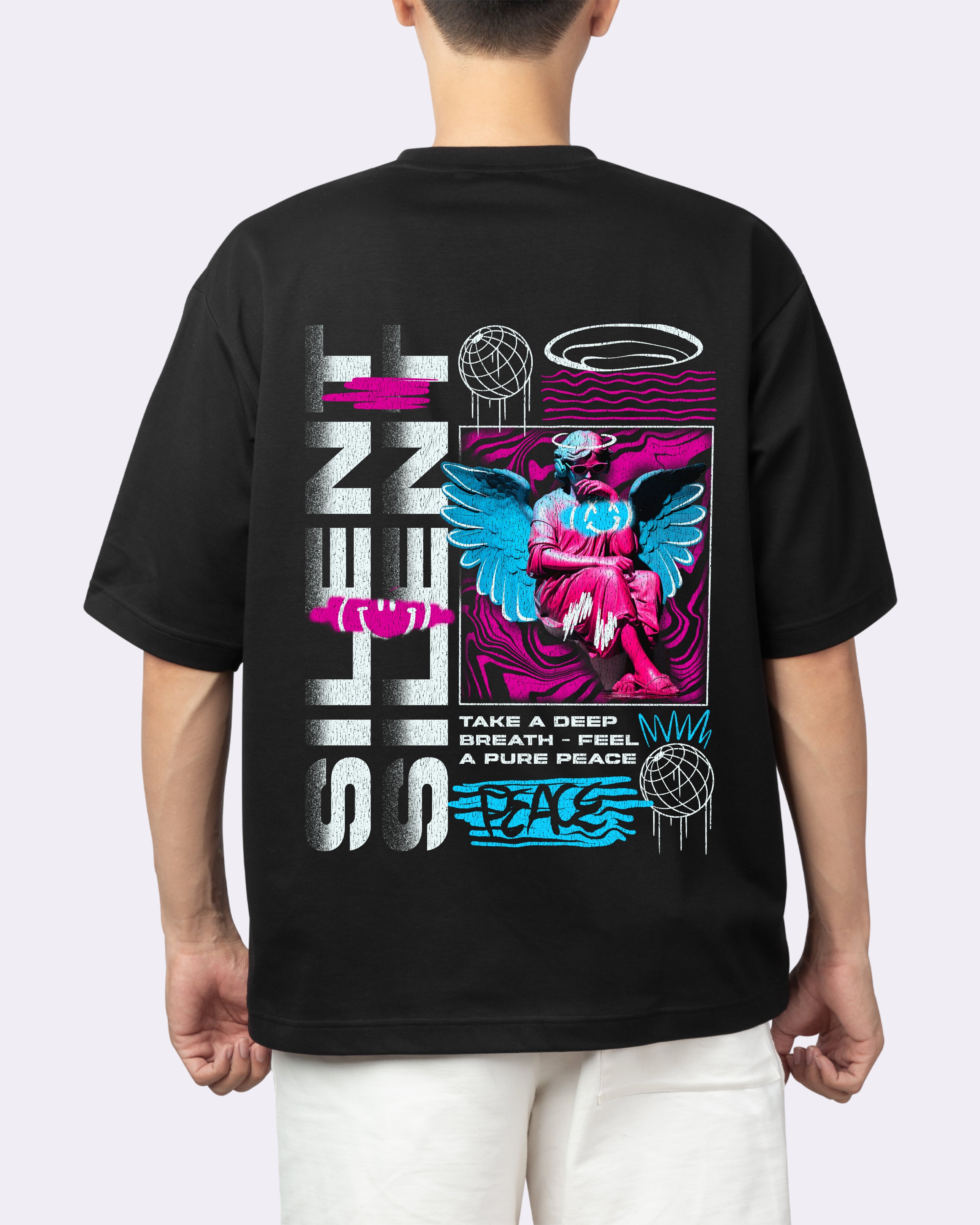 SILENT-BLACK OVERSIZE TSHIRT