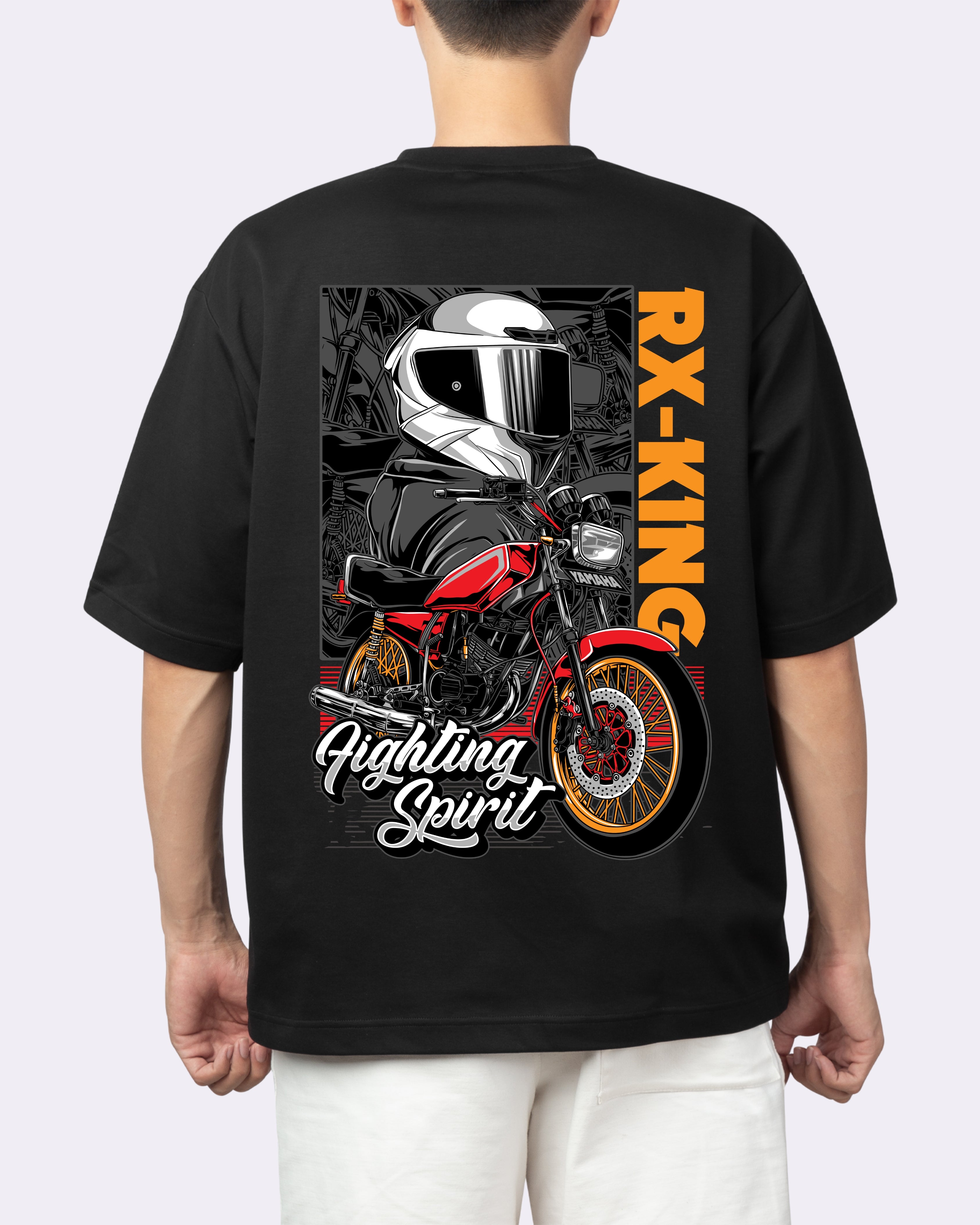 RX KING - BLACK OVER SIZE TEES