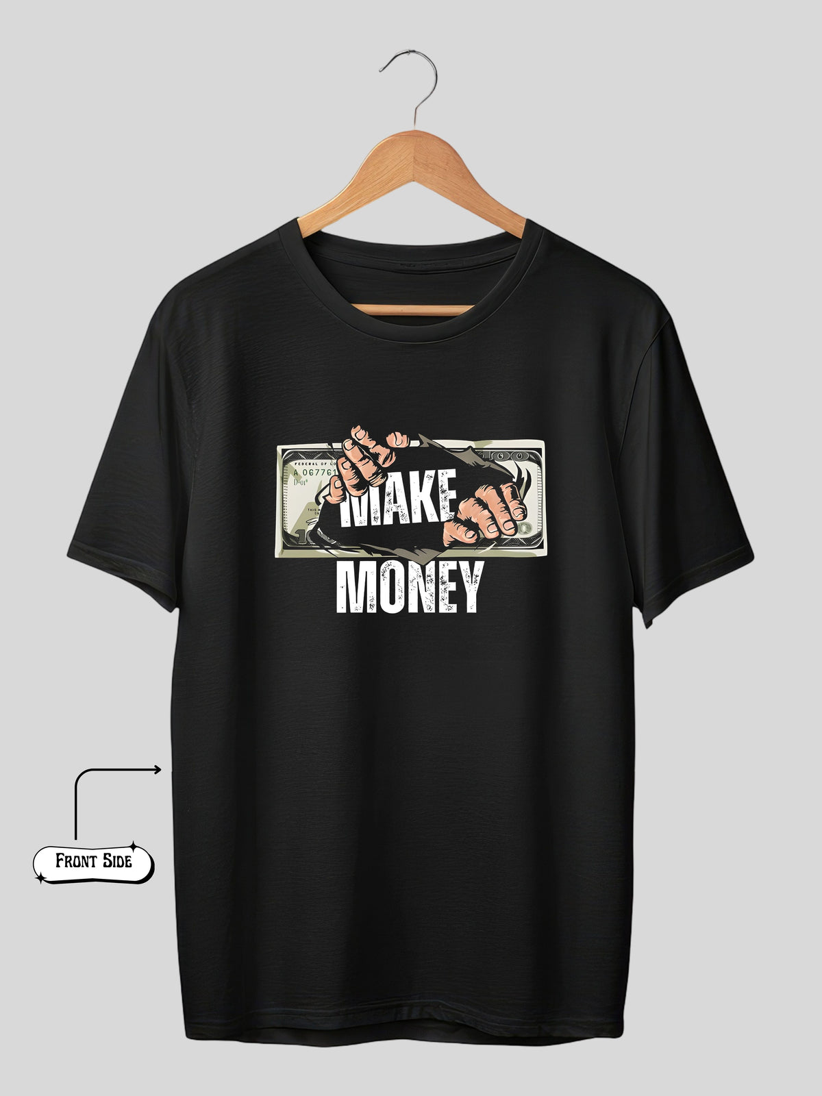 MAKE MONEY - BLACK OVERSIZE TSHIRT