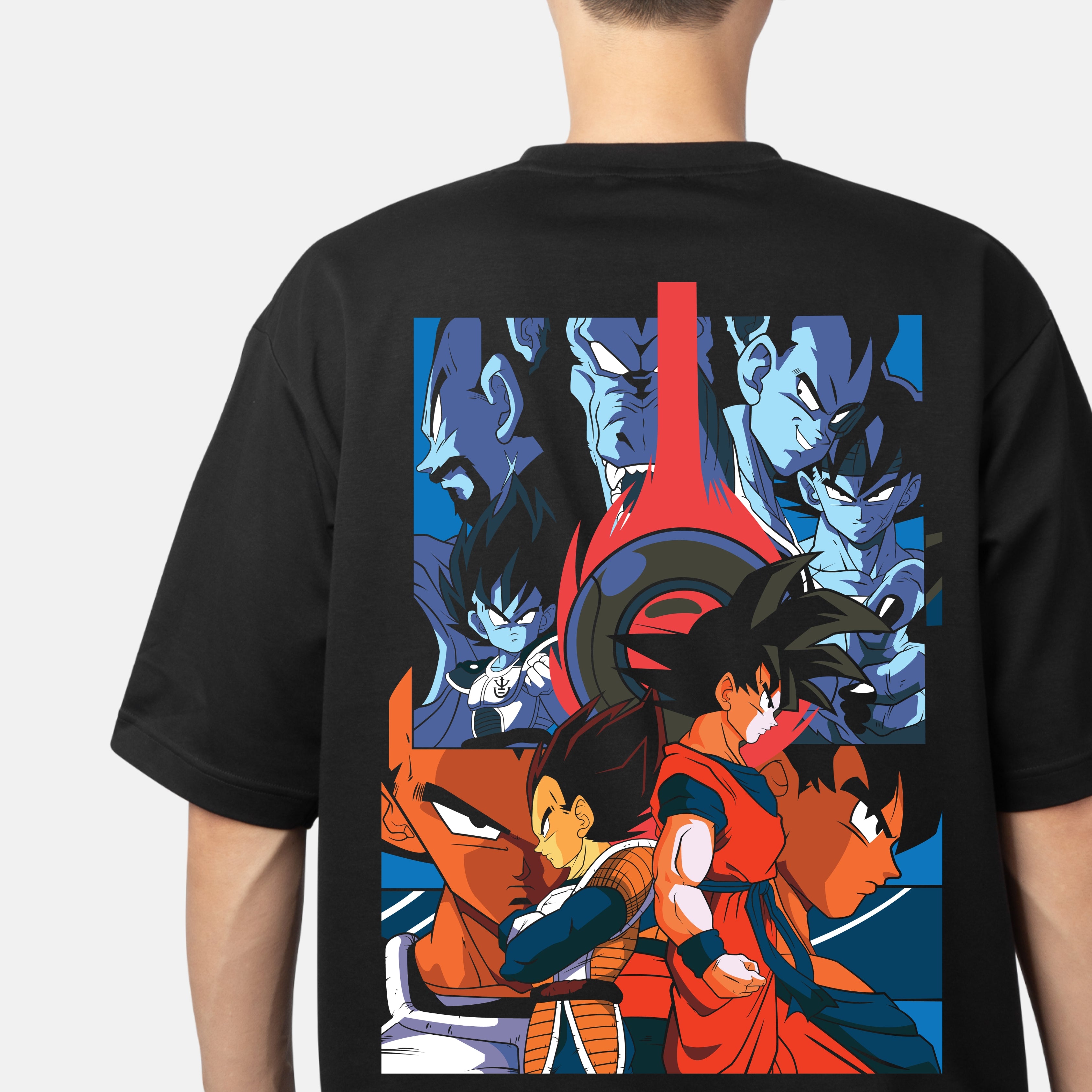 DRAGON BALL ANIME - BLACK OVERSIZE TEES