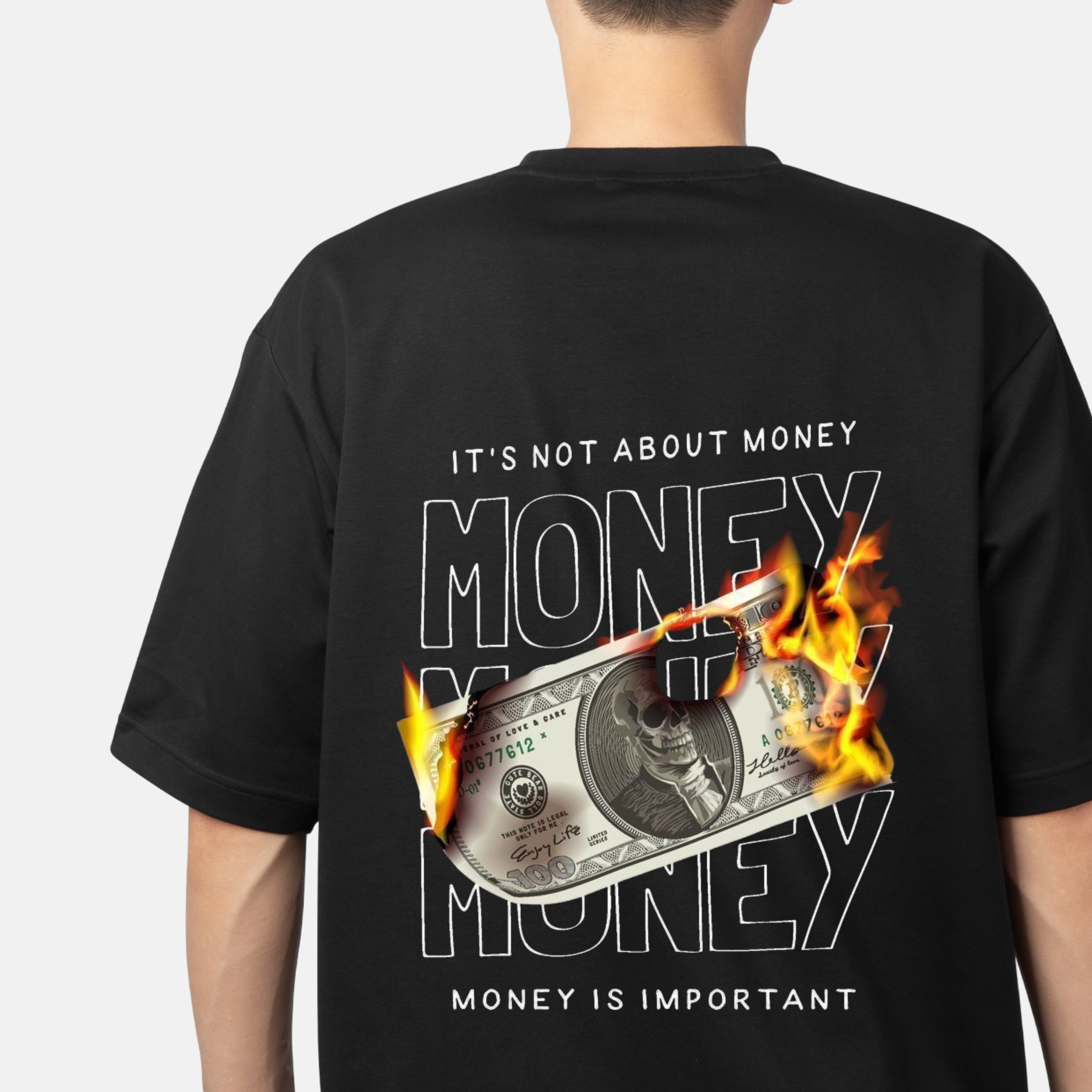 MONEY - BLACK OVERSIZE TEES