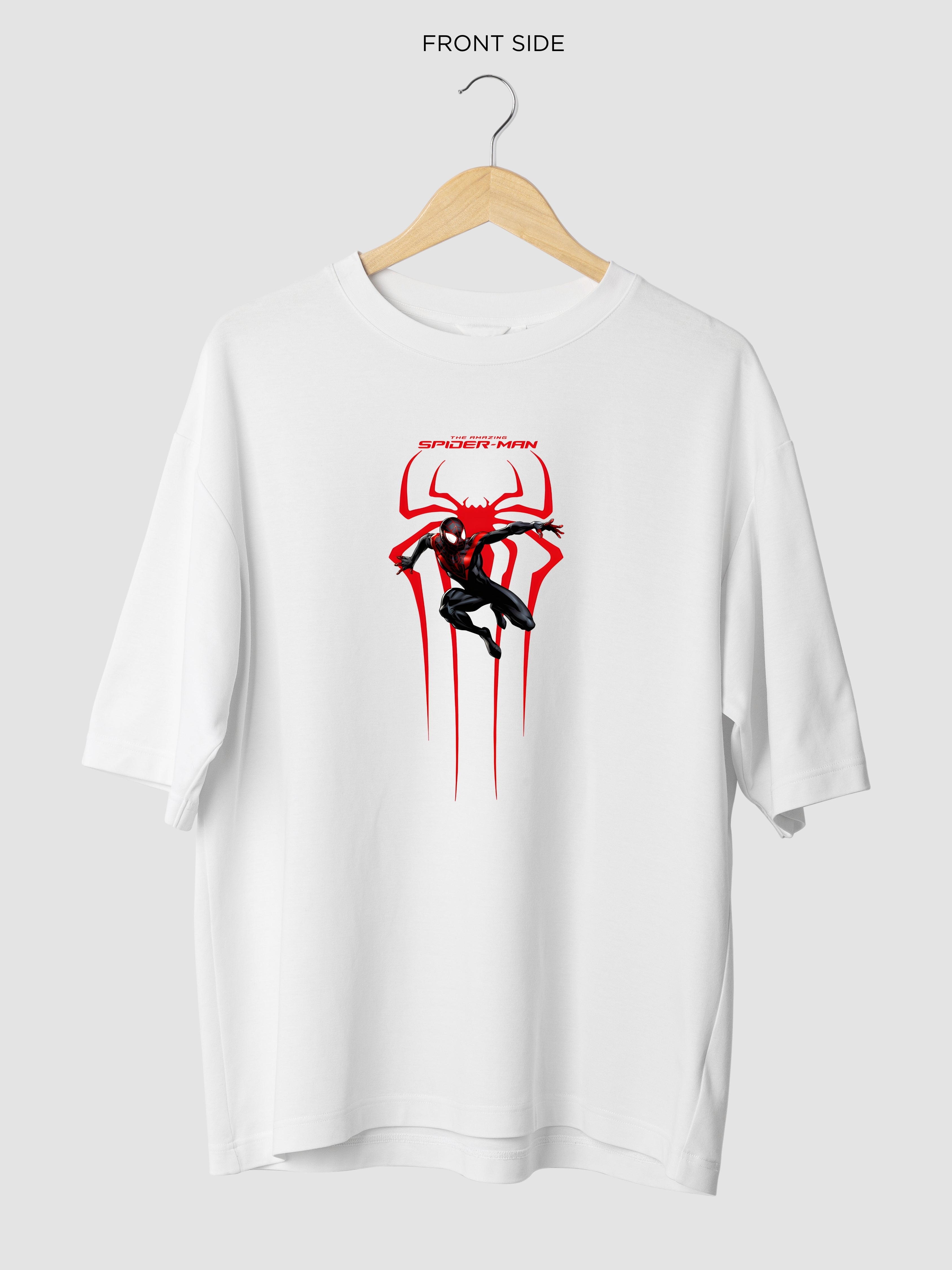 SPIDERMAN-WHITE OVERSIZE TEES