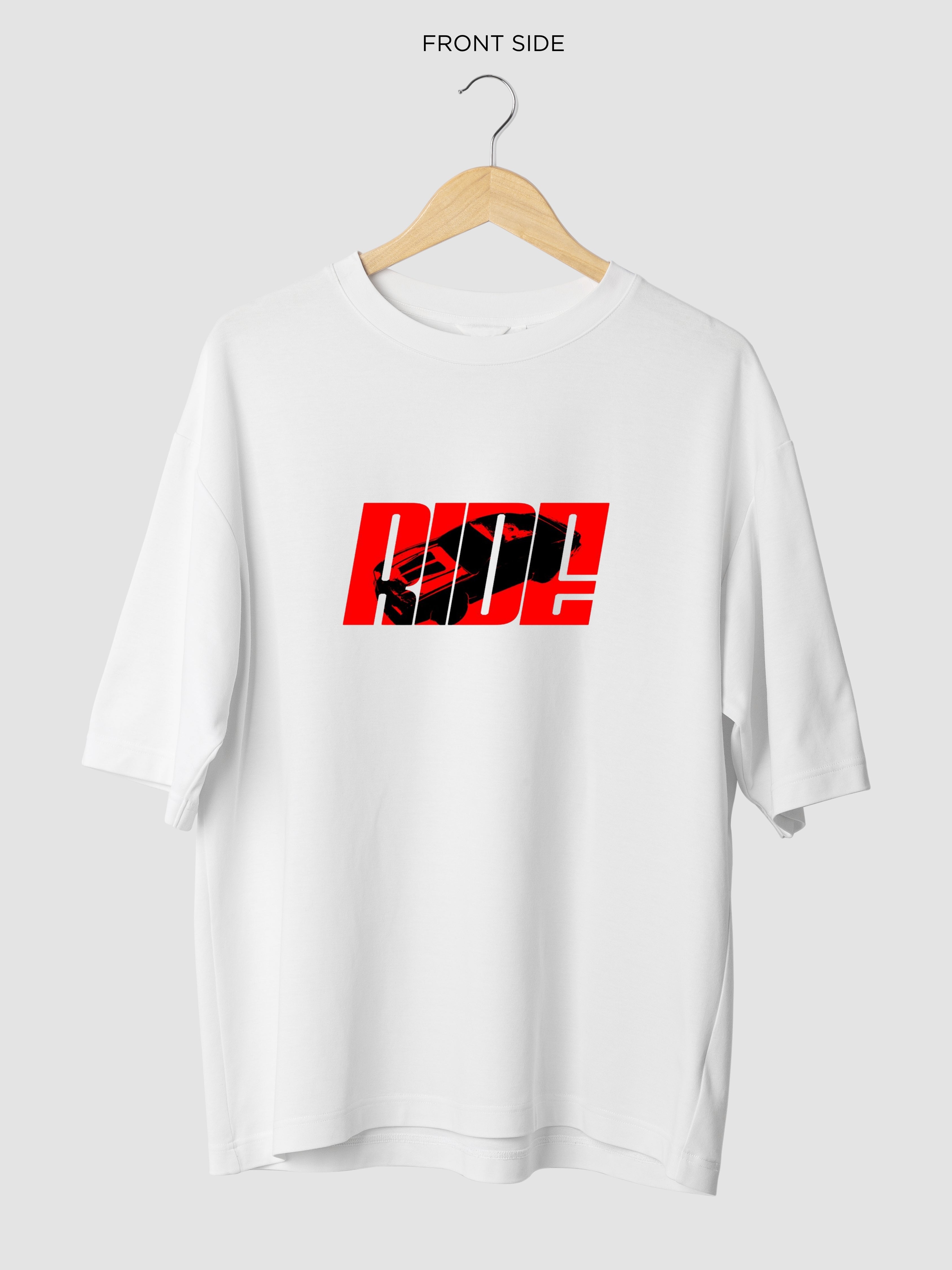 RIDE-OVERSIZE WHITE TSHIRT