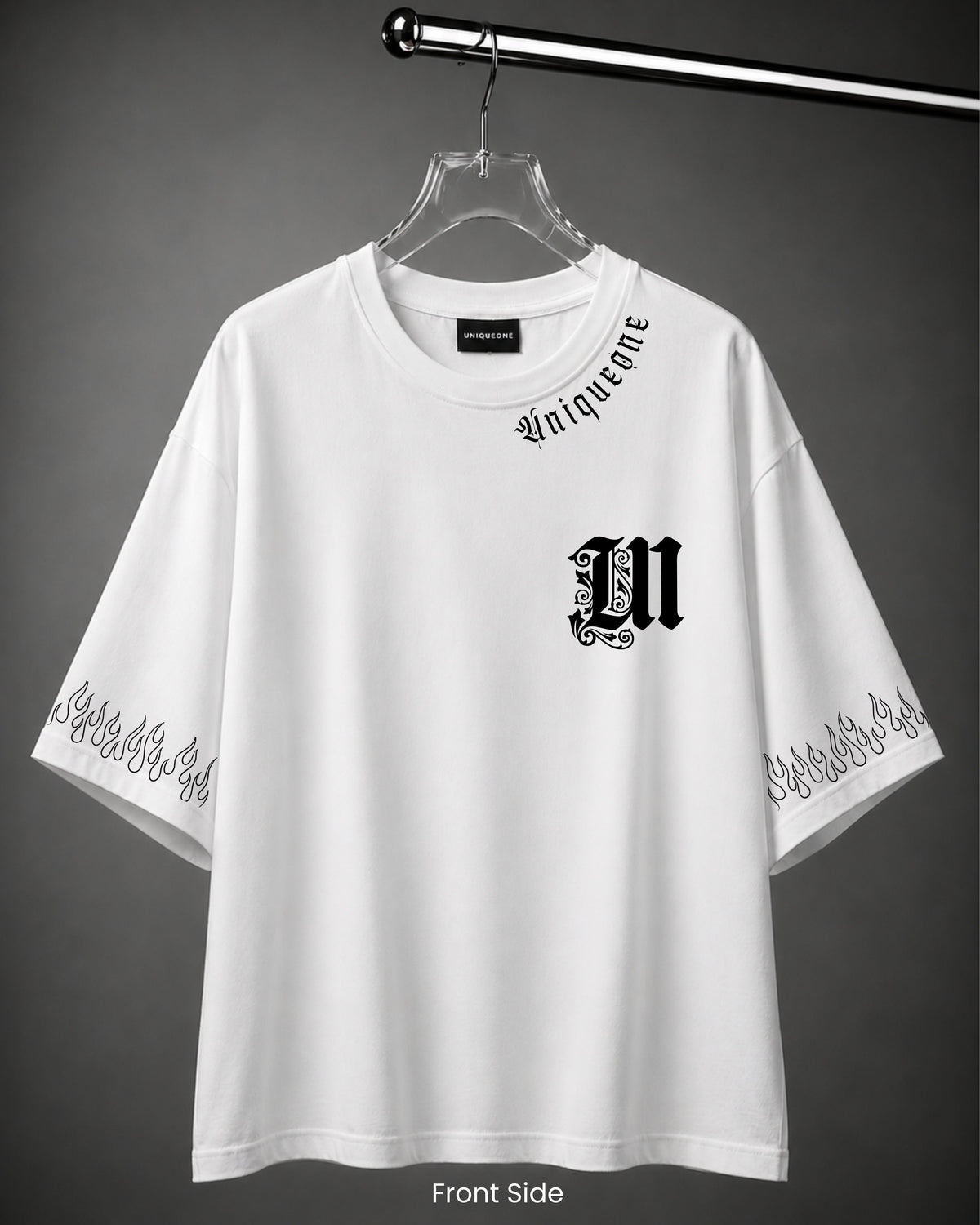UNIQUE WHITE OVERSIZE TEE