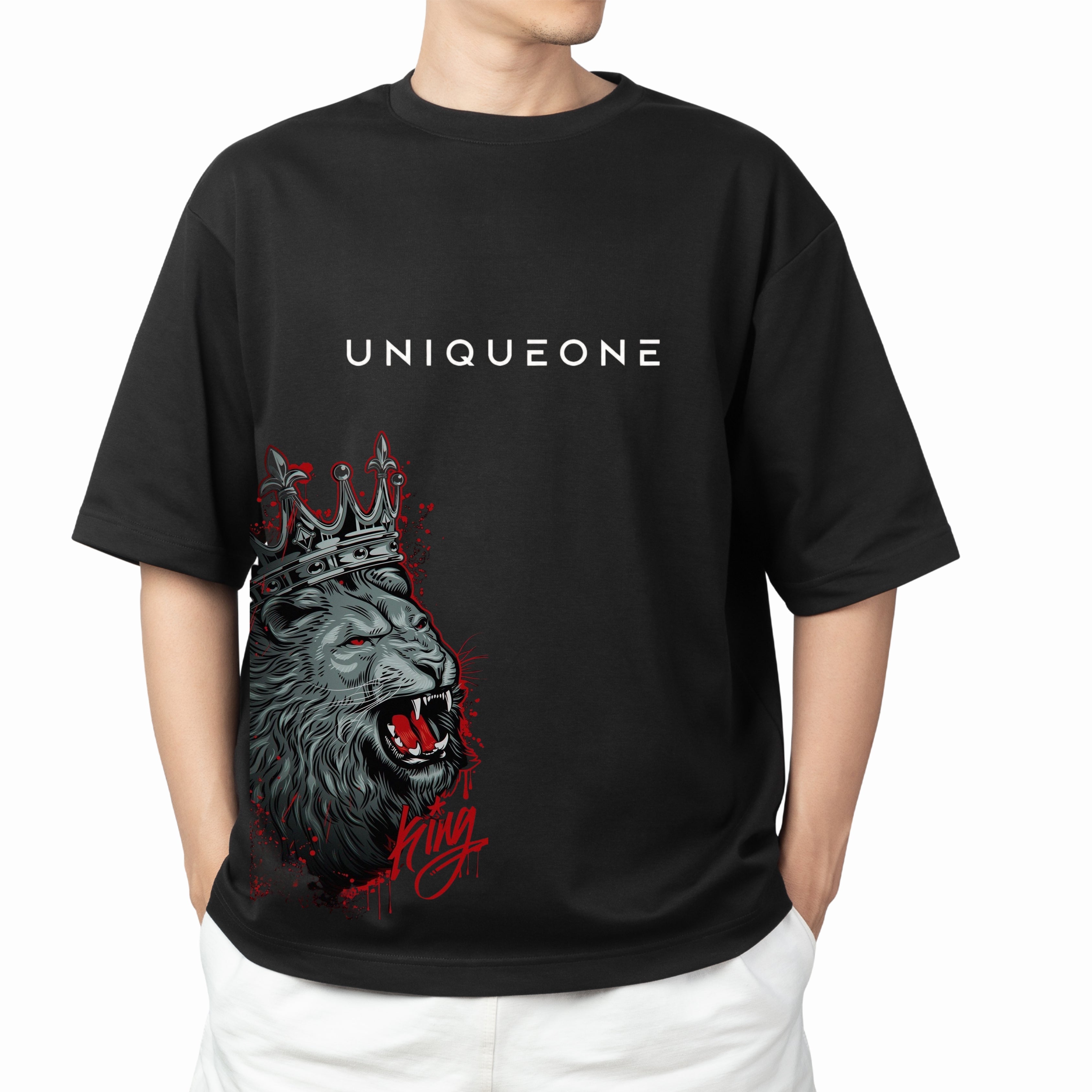 LION KING - BLACK OVERSIZE TEES