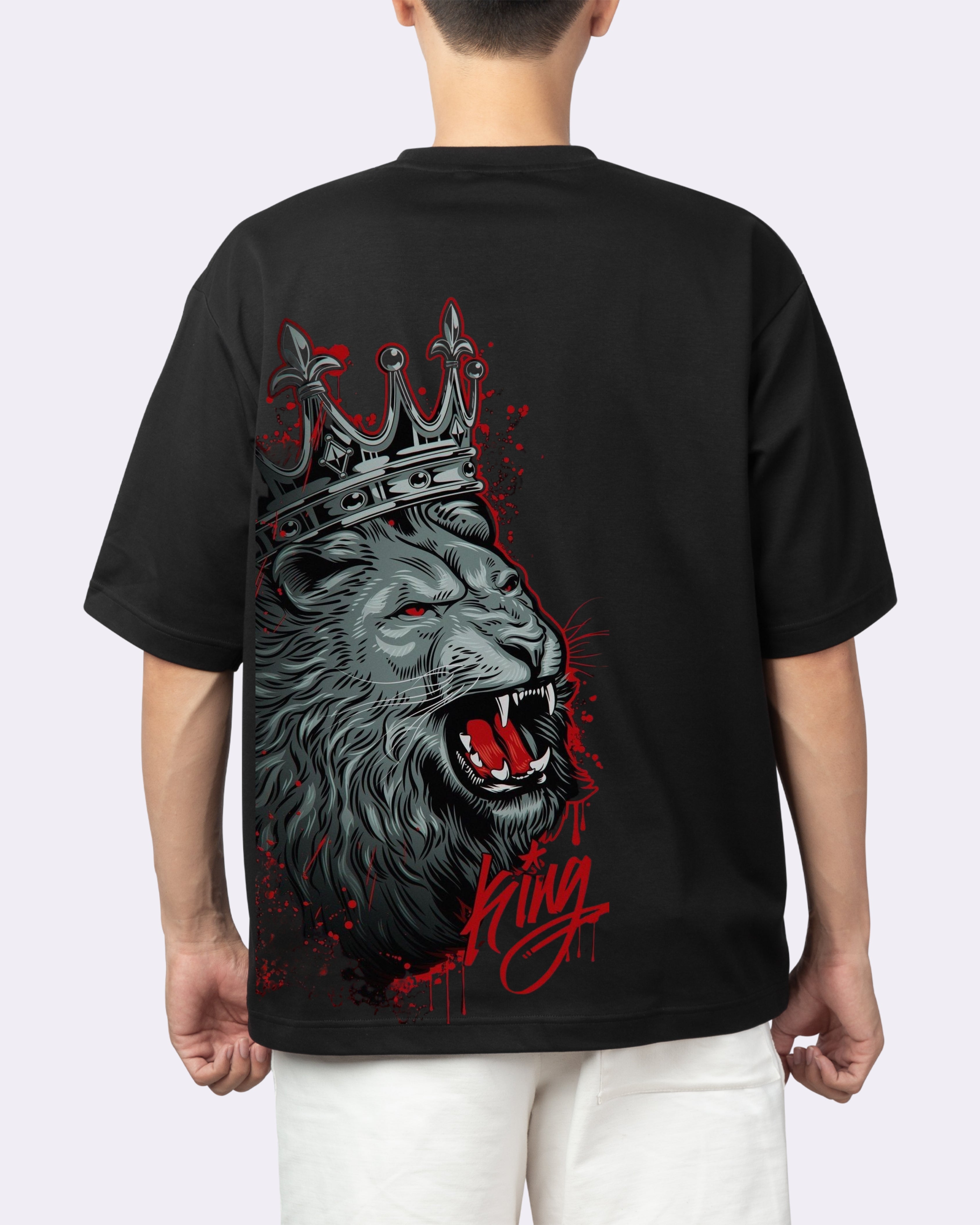 LION KING - BLACK OVERSIZE TEES