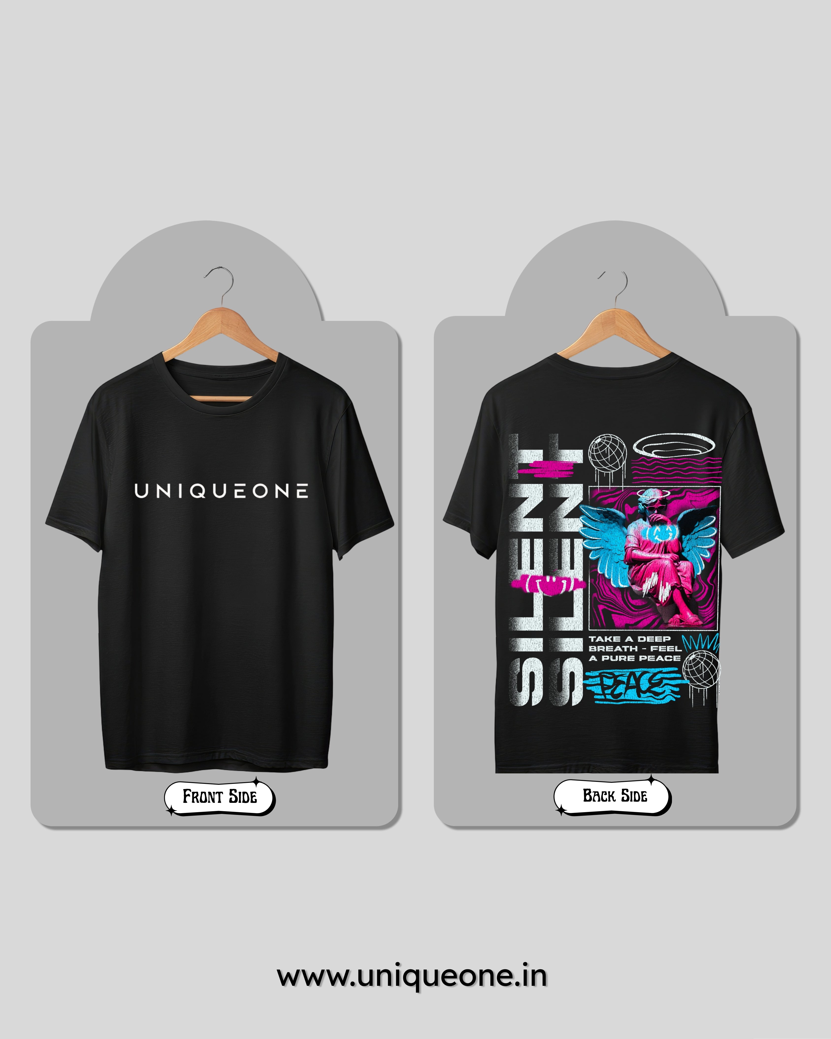 SILENT-BLACK OVERSIZE TSHIRT