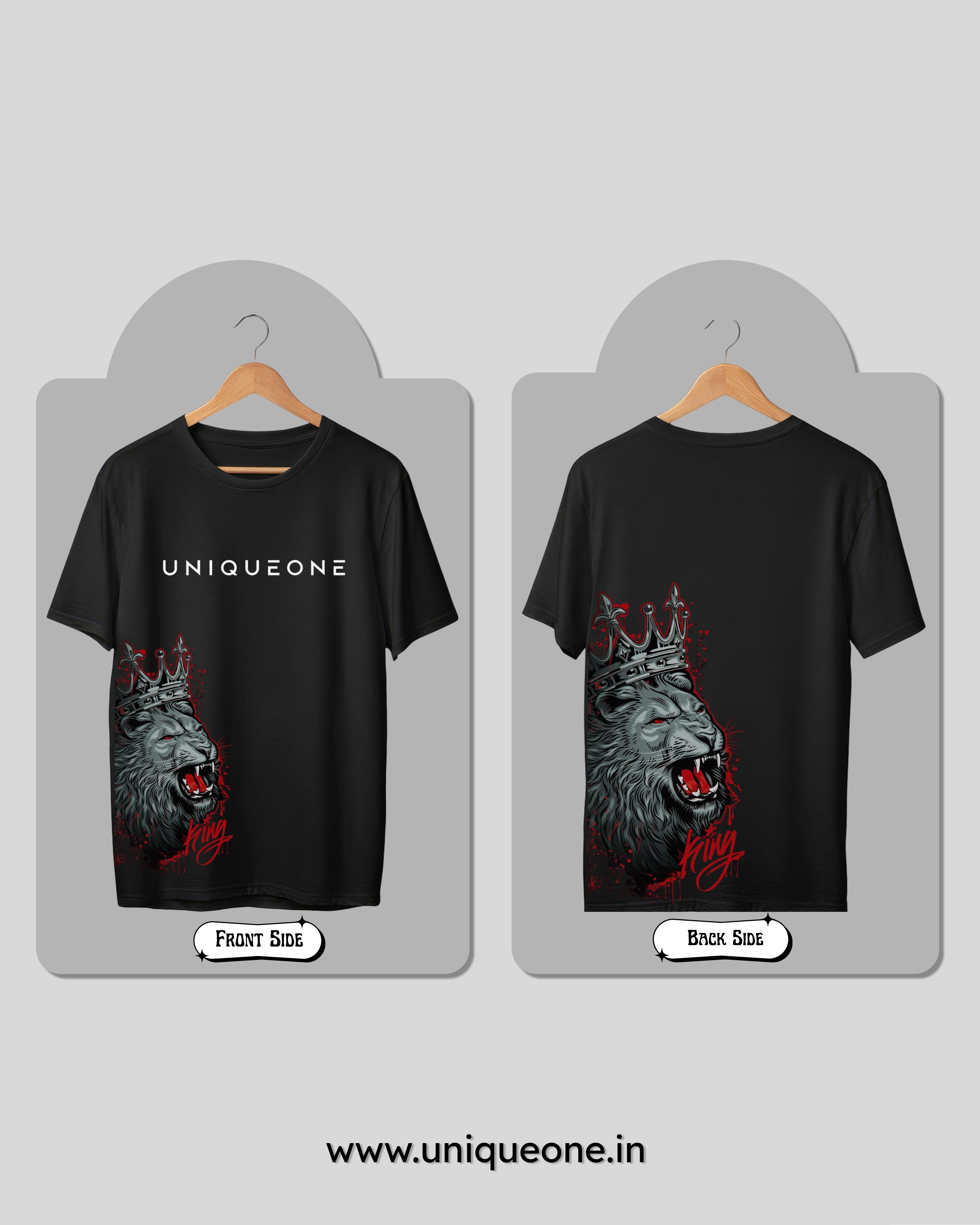 CROWN LION - BLACK OVERSIZE TSHIRT