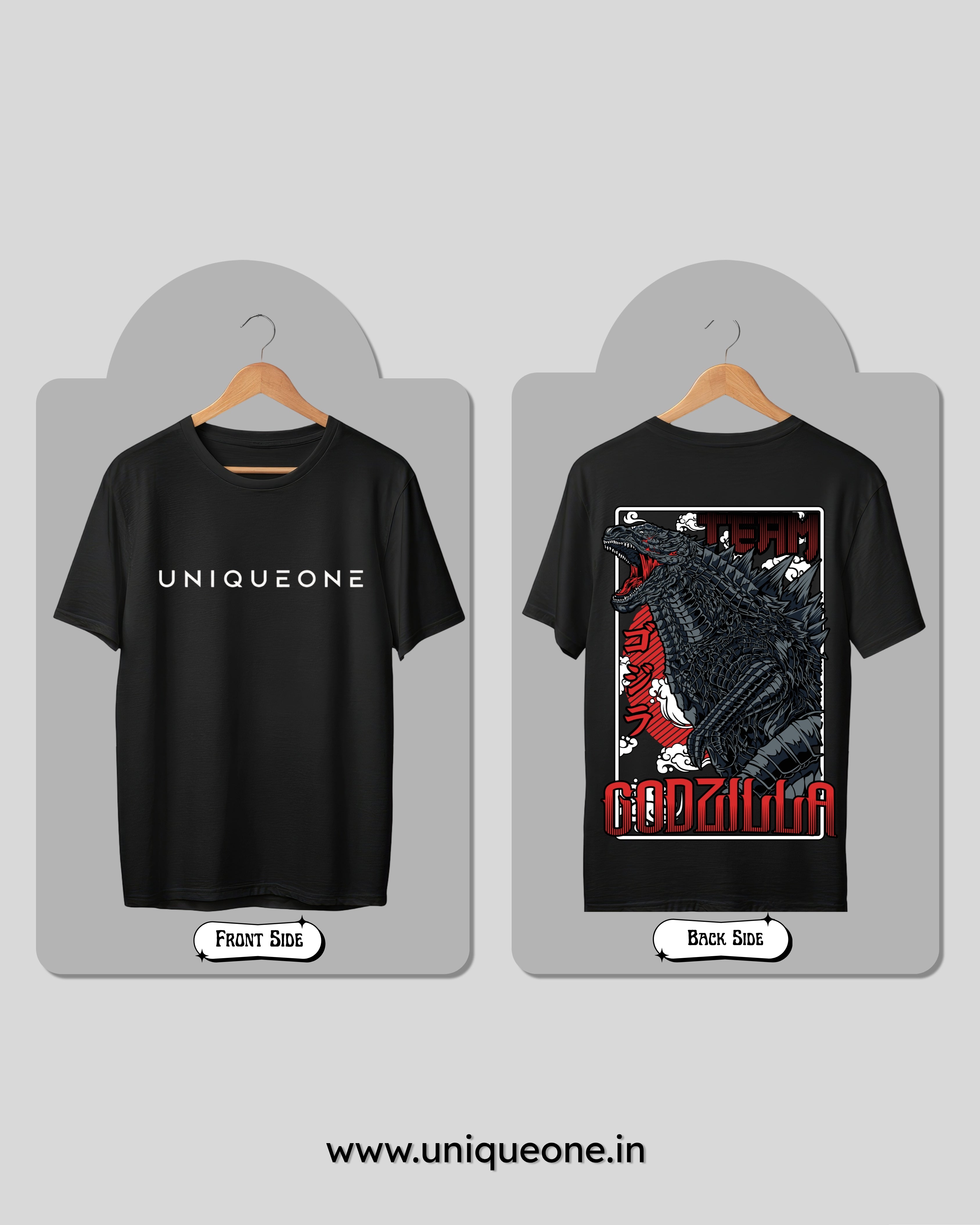 GODZILLA-BLACK OVERSIZE TSHIRT