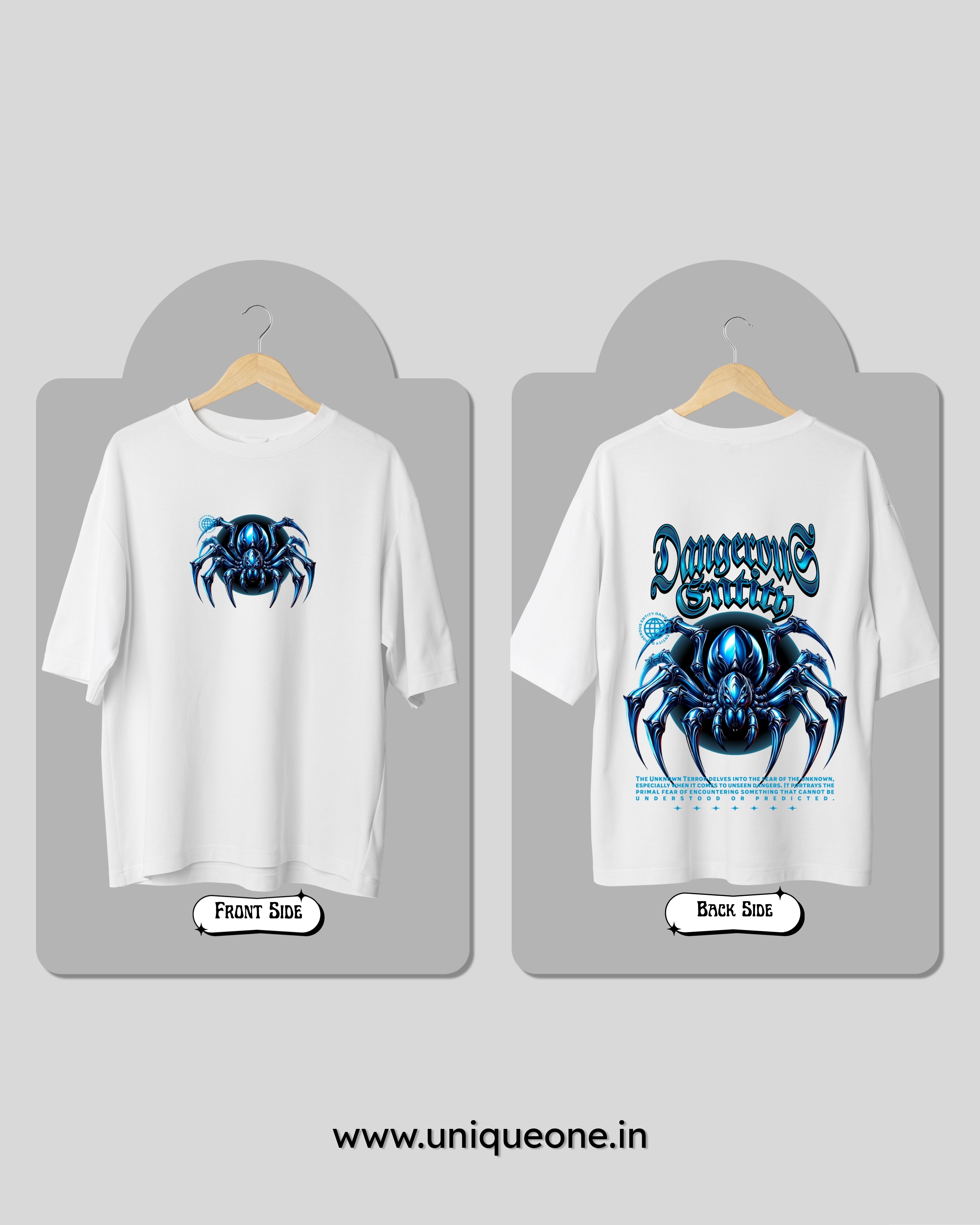 SPIDER -WHITE OVERSIZE TSHIRT