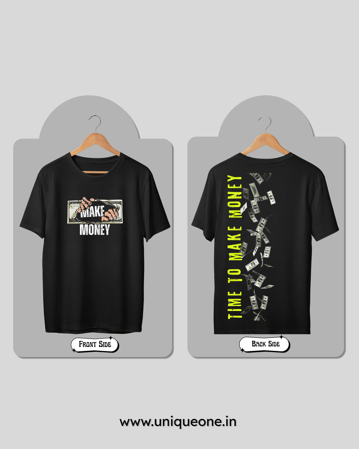 MAKE MONEY - BLACK OVERSIZE TSHIRT
