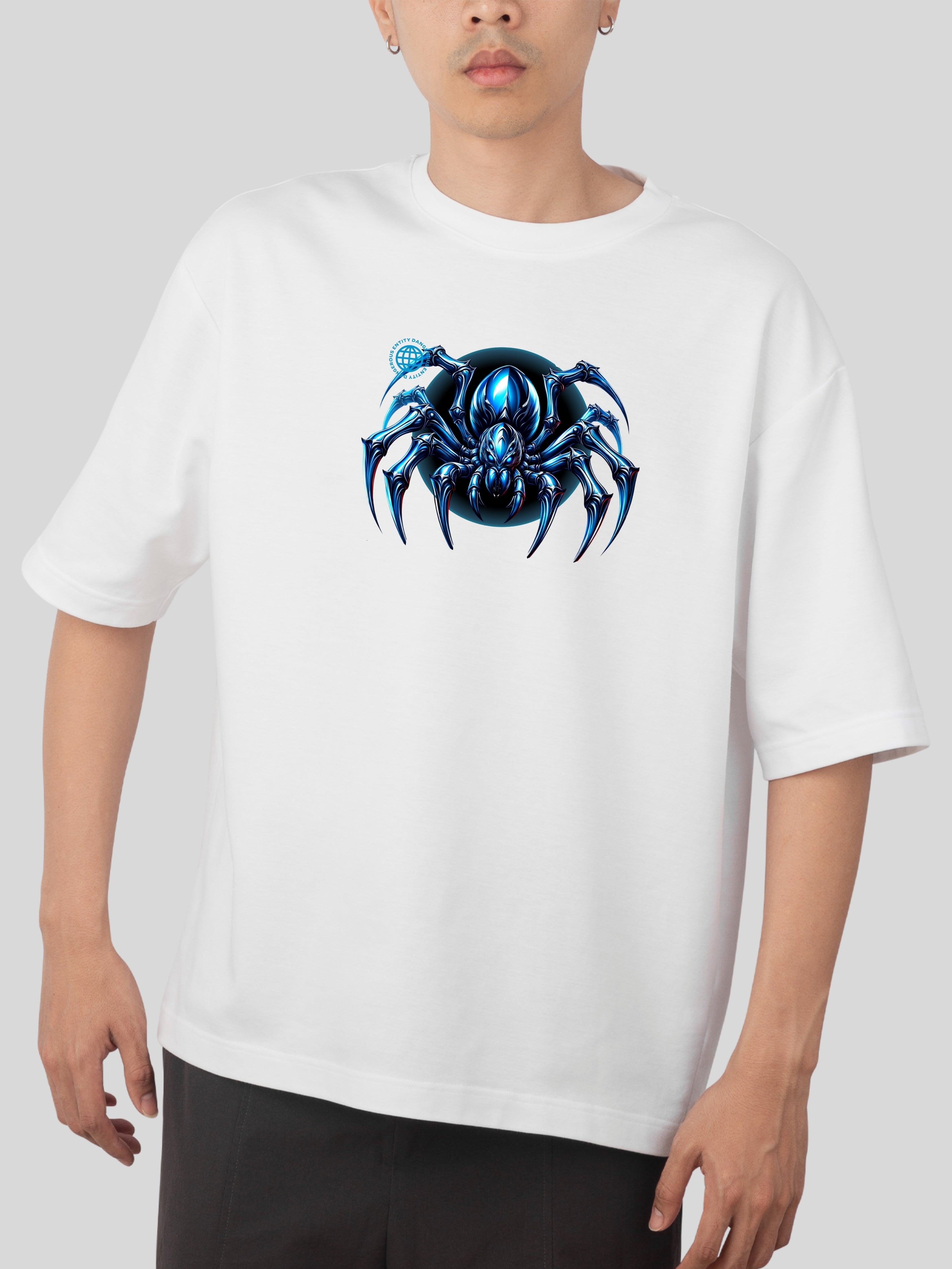 SPIDER -WHITE OVERSIZE TSHIRT