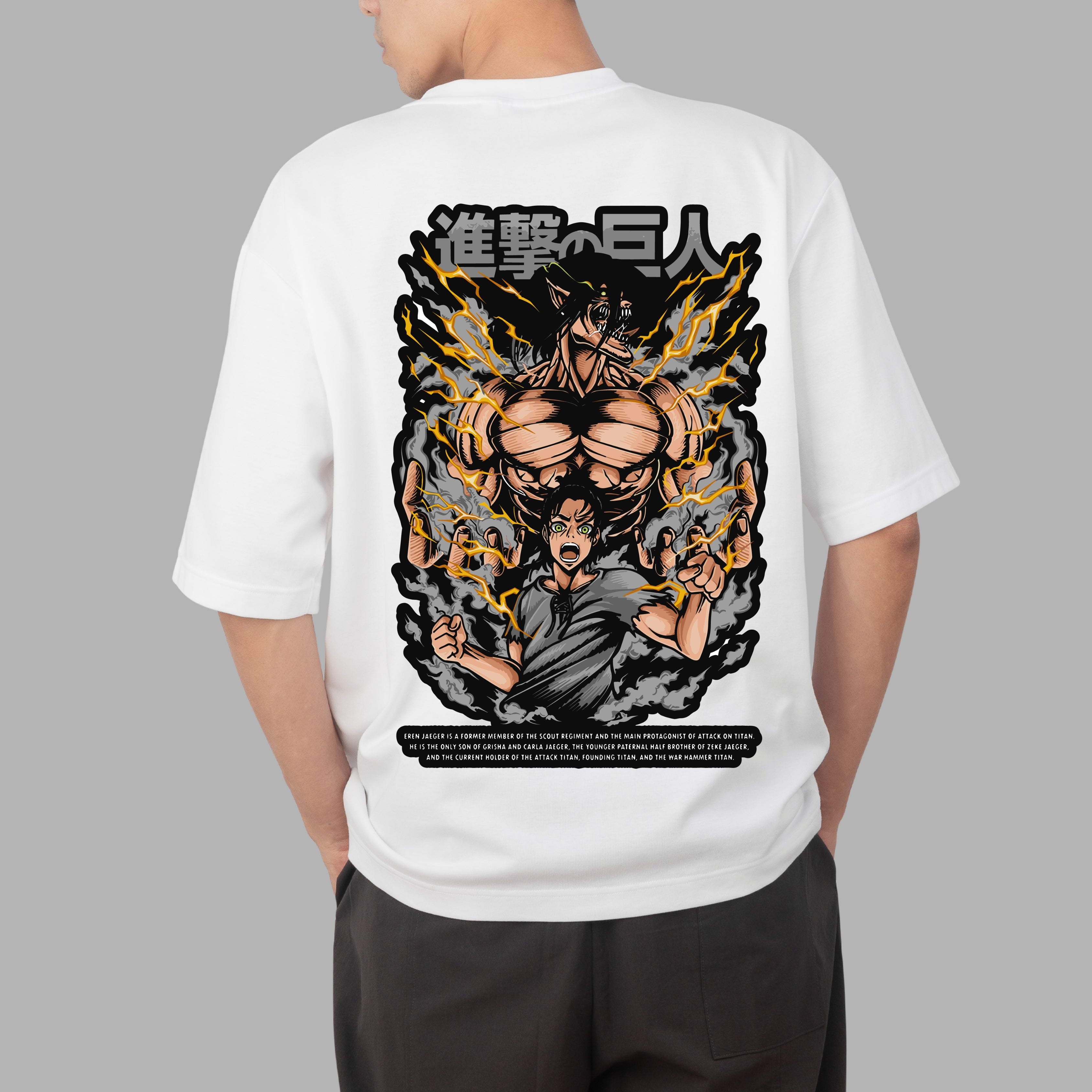 TITIAN OF REVENGE - WHITE OVERSIZE TEES